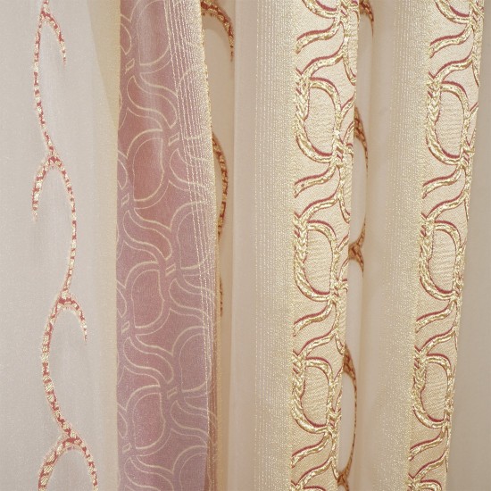 Κουρτίνα Με Τρέσα Curtains Στέφανο Εκάι Oργαντίνα Jacquard Viopros (140x270) 1Τεμ