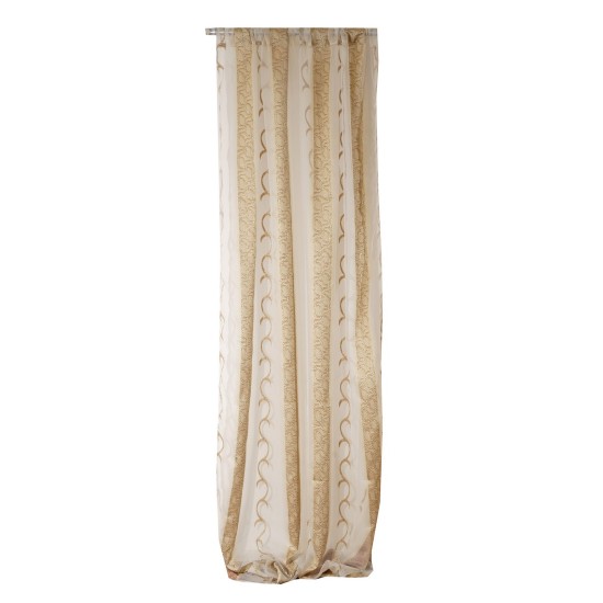 Κουρτίνα Με Τρέσα Curtains Στέφανο Beige Oργαντίνα Jacquard Viopros (140x270) 1Τεμ Κουρτίνα Με Τρέσα Curtains Στέφανο Beige Oργαντίνα Jacquard Viopros (140x270) 1Τεμ