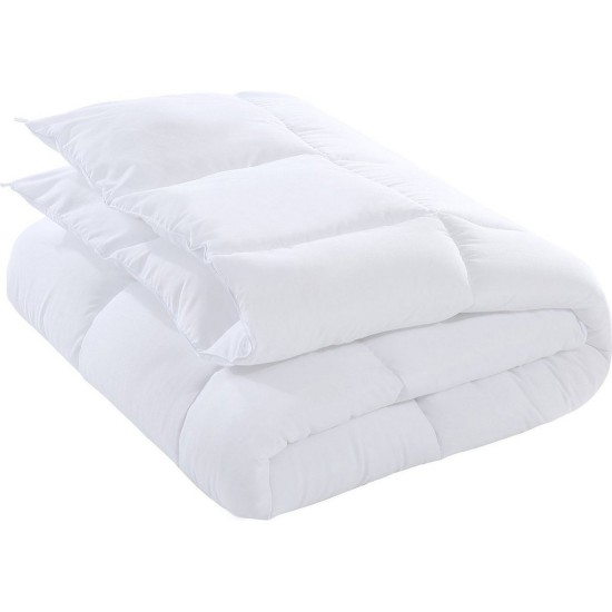 Πάπλωμα Βρεφικό Κούνιας Microfiber Λευκό Viopros (95x135) 1Τεμ