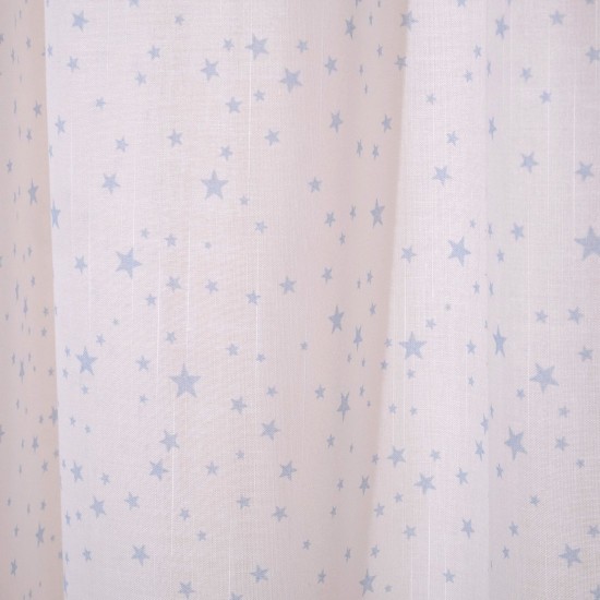 Κουρτίνα Με Τρέσα Curtains Εστέλε L.Blue Γάζα Viopros (140x270) 1Τεμ