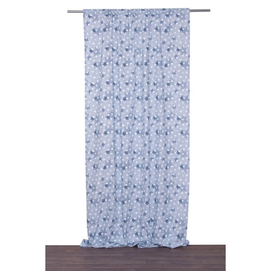 Κουρτίνα Με Τρέσα Curtains Έντι Blue Loneta Viopros (280x270) 1Τεμ