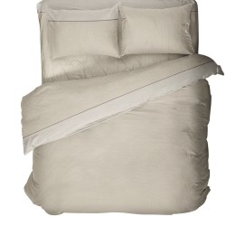 Σεντόνια Φανελένια Μονά Σετ Flannels 2543 Beige Cotton Viopros (165x275) 3Τεμ