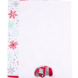 Ποτηρόπανα Χριστουγεννιάτικα Σετ Christmas Time 2353 Cotton Viopros (40x60) 2Τεμ