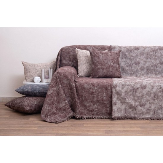 Ριχτάρι Πολυθρόνας Chenille 2209 Brown Jacquard Viopros (180x180) 1Τεμ