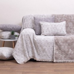 Ριχτάρι Διθέσιου Chenille 2210 Ecru Jacquard Viopros (180x240) 1Τεμ