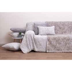 Ριχτάρι Διθέσιου Chenille 2210 Ecru Jacquard Viopros (180x240) 1Τεμ
