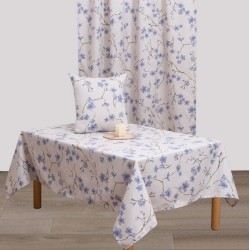 Τραπεζομάντηλο Dinner Ρούμπι Blue Loneta Viopros (140x180) 1Τεμ