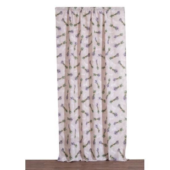 Κουρτίνα με Τρέσα Dinner Λεβάντα Loneta Viopros (140x270) 1Τεμ