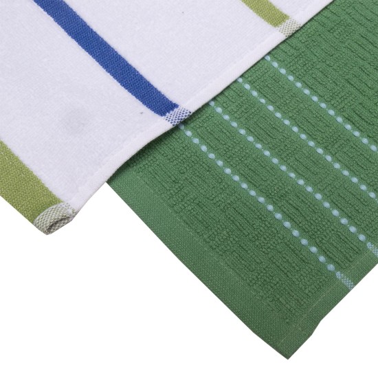 Ποτηρόπανα Σετ Kitchen 361 Blue Cotton Viopros (40x60) 2Τεμ