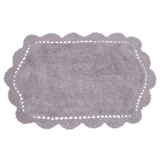 Πατάκι Μπάνιου Bathmats Τάνια Grey Cotton Viopros (45x75) 1Τεμ