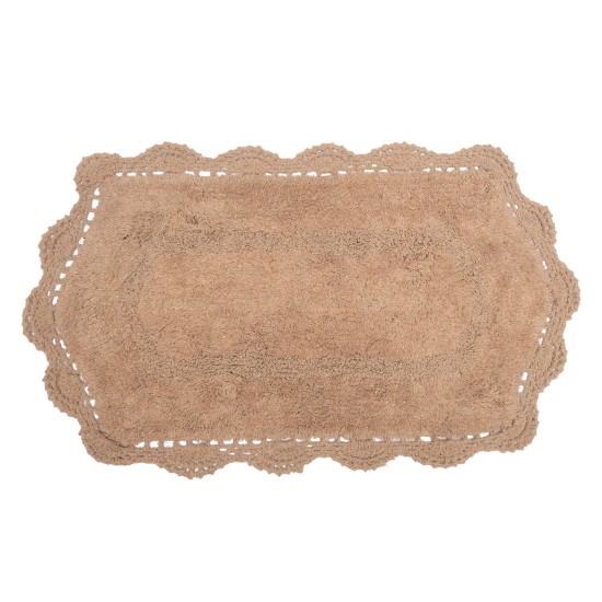 Πατάκι Μπάνιου Bathmats Τάνια Beige Cotton Viopros (45x75) 1Τεμ