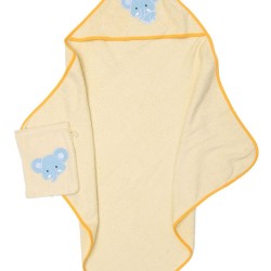 Βρεφικό Σετ Λουτρού Bath Time Ελεφαντάκι Cotton Viopros 2Τεμ