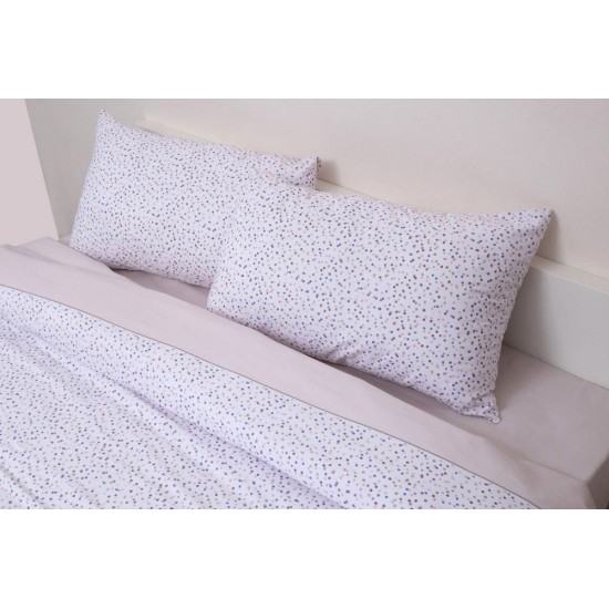 Σεντόνια Μονά Σετ Fresh Νίνα Beige Cotton Viopros (100x200+25 ) Με Λάστιχο 3Τεμ