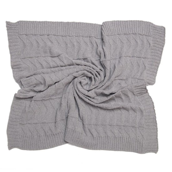 Κουβέρτα Πλεκτή Αγκαλιάς Nolan Grey Cotton Viopros (70x90) 1Τεμ
