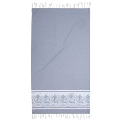 Πετσέτα Θαλάσσης Παρεό Beach Towels Μαρίν Grey Cotton Viopros (90x170) 1Τεμ