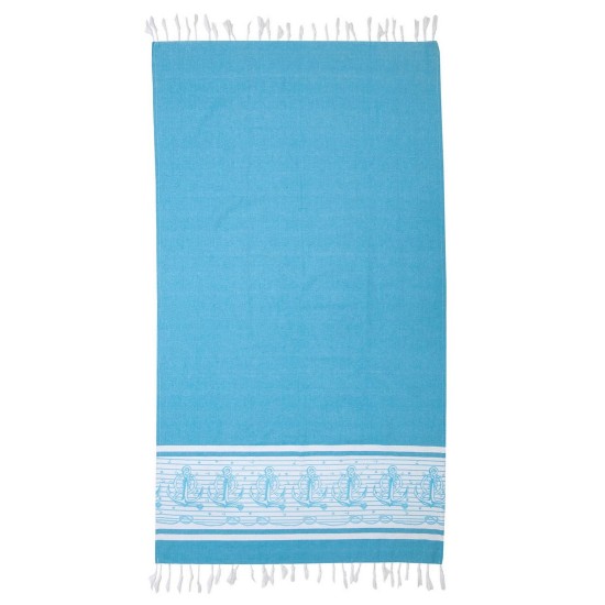 Πετσέτα Θαλάσσης Παρεό Beach Towels Μαρίν Turquoise Cotton Viopros (90x170) 1Τεμ