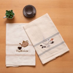 Ποτηρόπανα Σετ Kitchen 504 Cotton Viopros (45x65) 2Τεμ Ποτηρόπανα Σετ Kitchen 504 Cotton Viopros (45x65) 2Τεμ