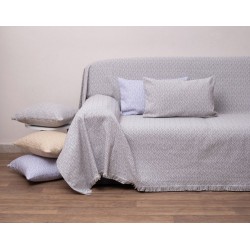 Ριχτάρι Τετραθέσιου Throws 3019 Grey Jacquard Cotton Viopros (180x320) 1Τεμ