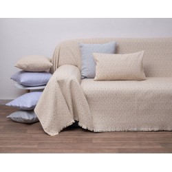 Ριχτάρι Τετραθέσιου Throws 3019 Gold Jacquard Cotton Viopros (180x320) 1Τεμ