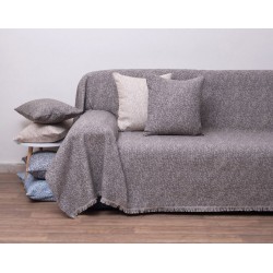 Ριχτάρι Πολυθρόνας Throws 3020 Chocolate Jacquard Cotton Viopros (180x150) 1Τεμ