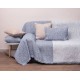 Ριχτάρι Πολυθρόνας Throws 3020 Denim Jacquard Cotton Viopros (180x150) 1Τεμ