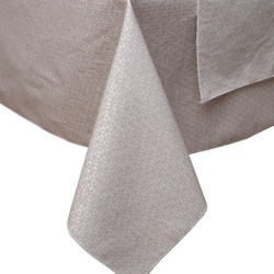 Τραπεζομάντηλο Αλέκιαστο Dinner Ideas Korina Beige Jacquard Viopros (140x180) 2Τεμ