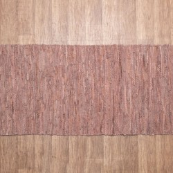 Χαλάκι-Διάδρομος Δερμάτινο Βραδύκαυστο 1 Brown Viopros (65x135) 1Τεμ