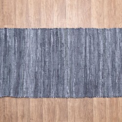 Χαλάκι-Διάδρομος Δερμάτινο Βραδύκαυστο 2 Grey Viopros (65x135) 1Τεμ