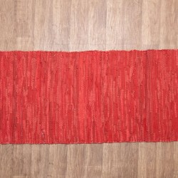 Χαλάκι-Διάδρομος Δερμάτινο Βραδύκαυστο 3 Bordeaux Viopros (65x135) 1Τεμ