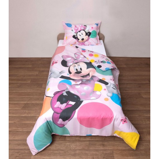 Παπλωματοθήκη Παιδική Μονή Σετ Disney Minnie 51 Cotton Viopros (160x200) 2Τεμ