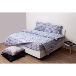 Σεντόνια Φανελένια Μονά Σετ 2548 Grey Flannels Cotton Viopros (100x200+25 ) Με Λάστιχο 3Τεμ