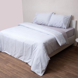 Σεντόνια Φανελένια Μονά Σετ 2550 Grey Flannels Cotton Viopros (100x200+25 ) Με Λάστιχο 3Τεμ