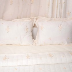 Σεντόνια Νυφικά Με Κέντημα Υπέρδιπλα Wedding Time 3330 Ecru Cotton Viopros (240x260) 4Τεμ