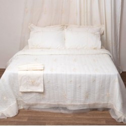 Κουβερλί Νυφικό Υπέρδιπλα Wedding Time 3330 Ecru Viopros (240x250) 3Τεμ