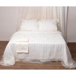 Κουβερλί Νυφικό Υπέρδιπλα Wedding Time 3330 Ecru Viopros (240x250) 3Τεμ