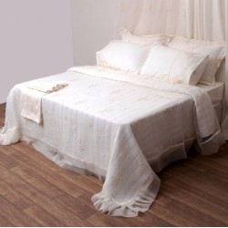 Κουβερλί Νυφικό Υπέρδιπλα Wedding Time 3330 Ecru Viopros (240x250) 3Τεμ