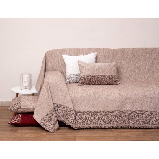Ριχτάρι Τετραθέσιου Throws 2212 Beige Chinille Viopros (180x320) 1Τεμ