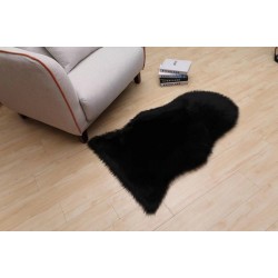 Χαλάκι Με Συνθετική Γούνα Rugs Μουτόν Black Viopros (60x90) 1Τεμ