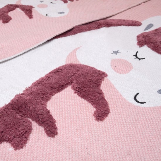 Χαλάκι Παιδικό Kids Rugs Μονόκερος Cotton Viopros (60x90) 1Τεμ