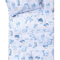 Κουβερλί Βρεφικό Κούνιας Bebe Βυθός Cotton Viopros (120x160) 1Τεμ