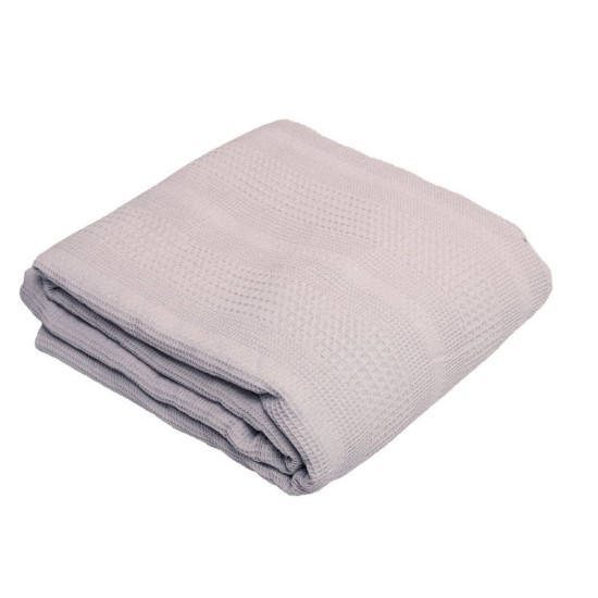 Κουβέρτα Πικέ Υπέρδιπλη Piquet Blankets Αλέξα Grey Cotton Viopros (220x240) 1Τεμ