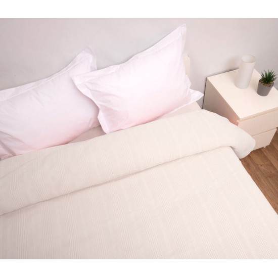 Κουβέρτα Πικέ Υπέρδιπλη Piquet Blankets Αλέξα Ecru Cotton Viopros (220x240) 1Τεμ