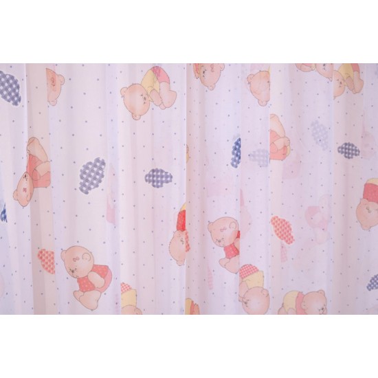 Κουρτίνα Παιδική Με Τρέσα Βουάλ Cuertains Αρκουδάκι Viopros (280Πx270Υ) 1Τεμ