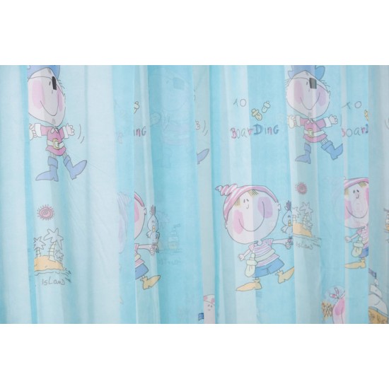 Κουρτίνα Παιδική Με Τρέσα Βουάλ Cuertains Κουρσάροι Turquoise Viopros (140Πx270Υ) 1Τεμ