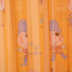 Κουρτίνα Παιδική Με Τρέσα Βουάλ Cuertains Κουρσάροι Orange Viopros (280Πx270Υ) 1Τεμ