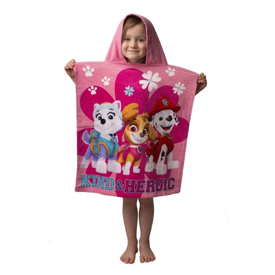 Πόντσο Παιδικό Paw Patrol 20 Velour Cotton Viopros (50x115) 1Τεμ