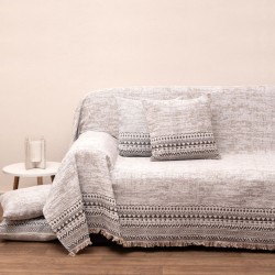 Ριχτάρι Τετραθέσιου Throws 3021 Jacquard Beige Cotton Viopros (180x320) 1Τεμ