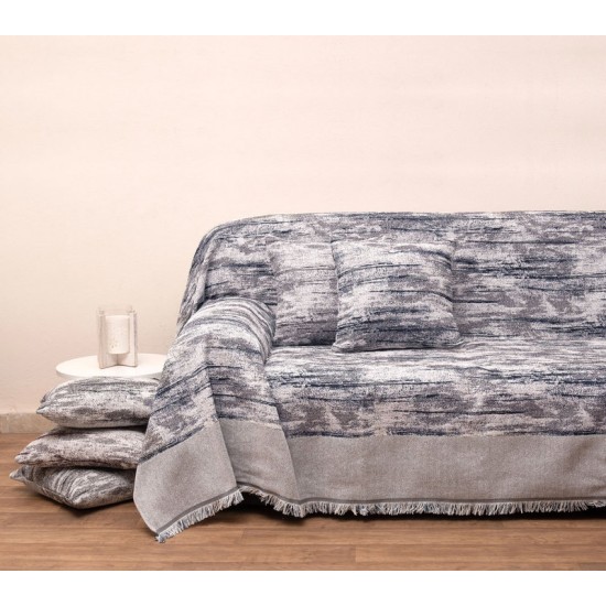 Ριχτάρι Πολυθρόνας Throws 3022 Jacquard Blue Cotton Viopros (180x150) 1Τεμ Ριχτάρι Πολυθρόνας Throws 3022 Jacquard Blue Cotton Viopros (180x150) 1Τεμ