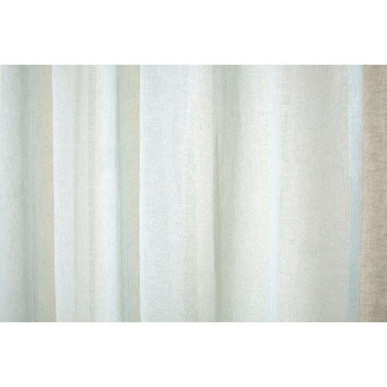 Κουρτίνα Με Τρέσα Γάζα Curtains 9290 Aqua Viopros (140x270) 1Τεμ