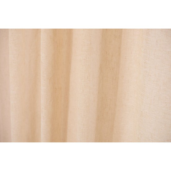 Κουρτίνα Με Τρέσα Γάζα Curtains 9290 Beige Viopros (140x270) 1Τεμ